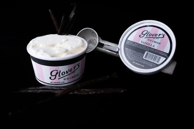 Glovers Hand Dipped Ice Cream.